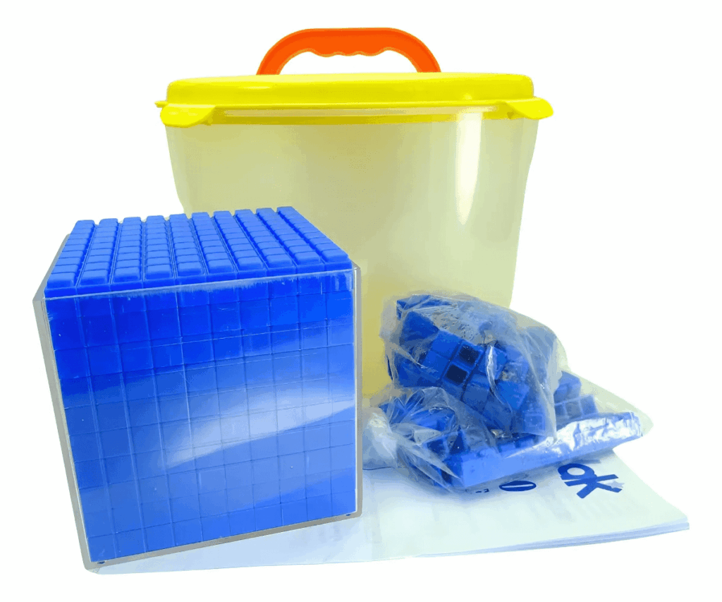 Cubo Base 10 Conectable Matemático Material Didáctico